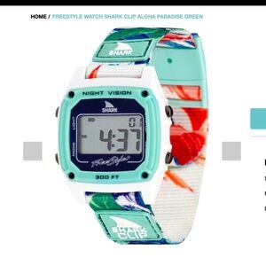 Freestyle Watch Shark Clip Aloha Paradise Green